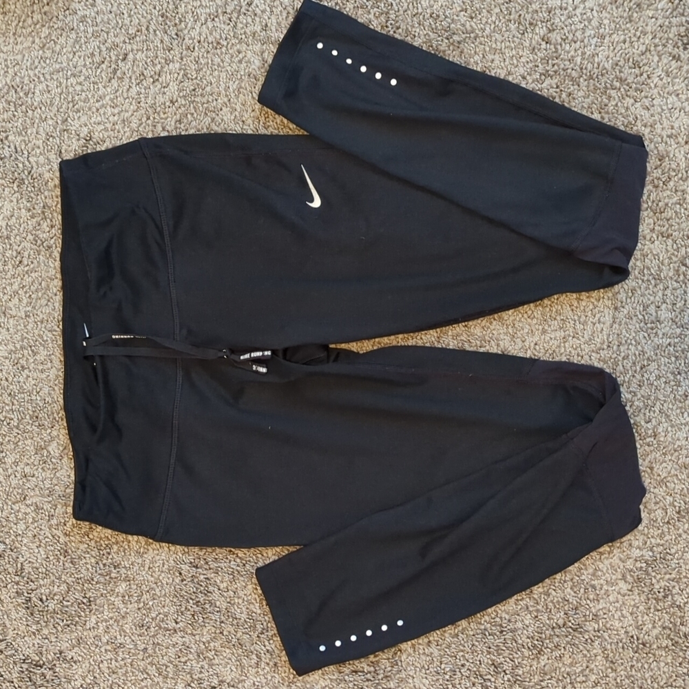 Nike Black Leggings with White Accents